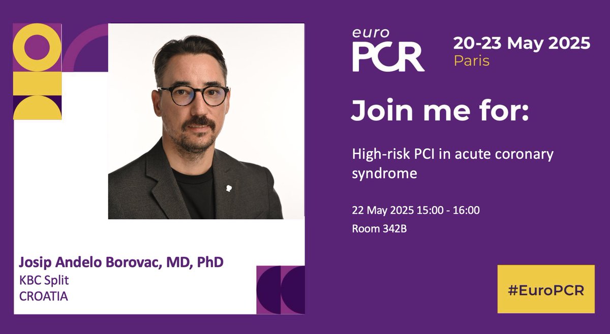 Join me at #EuroPCR2025 <a href="/PCRonline/">PCRonline 🫀</a>