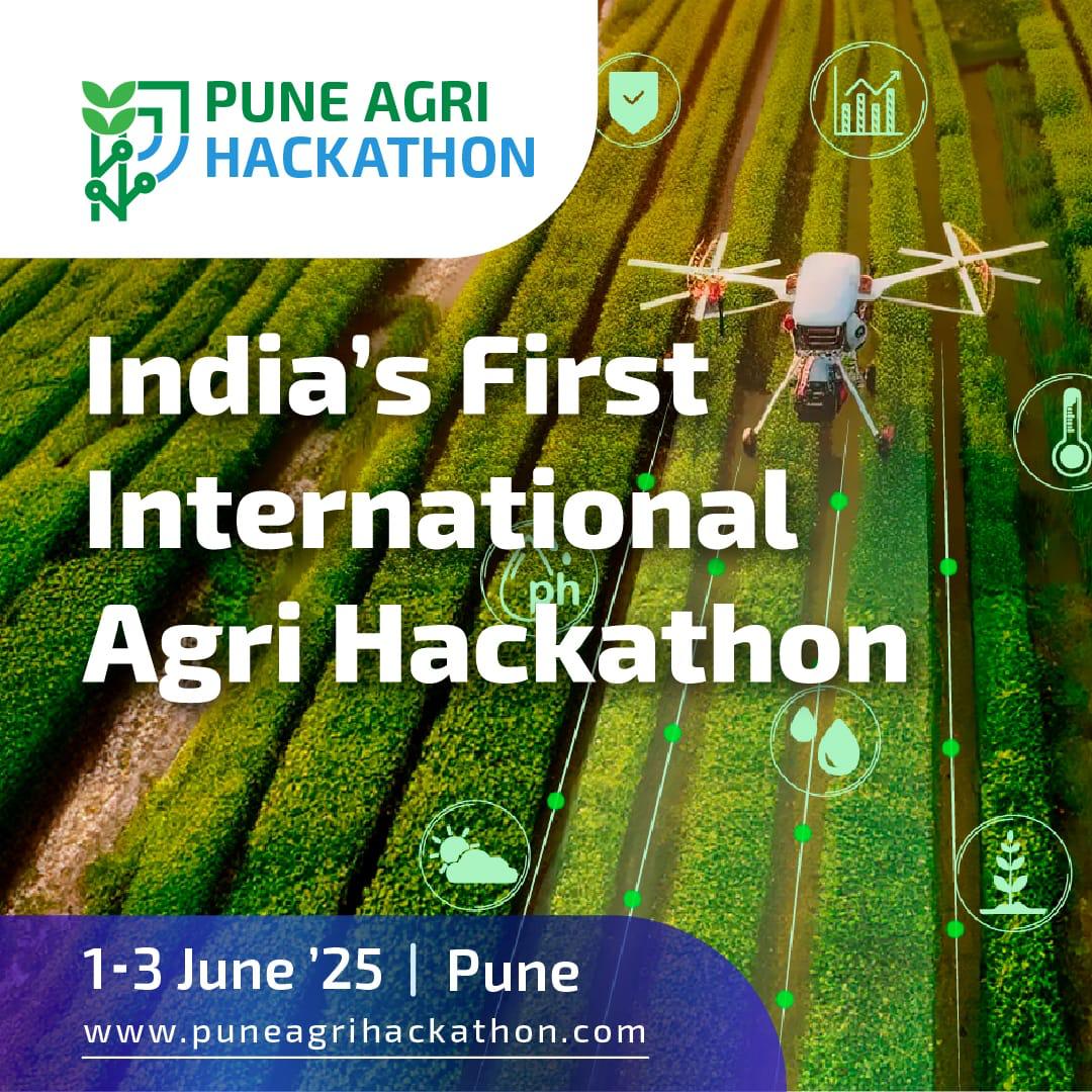MSInSociety's tweet image. Are you ready to revolutionize agriculture with your startup’s groundbreaking ideas?
The Pune Agri Hackathon 2025 in collaboration with @MSInSociety invites visionary startups like yours to be part of India’s first international Agri-tech innovation challenge.
Why Participate?…