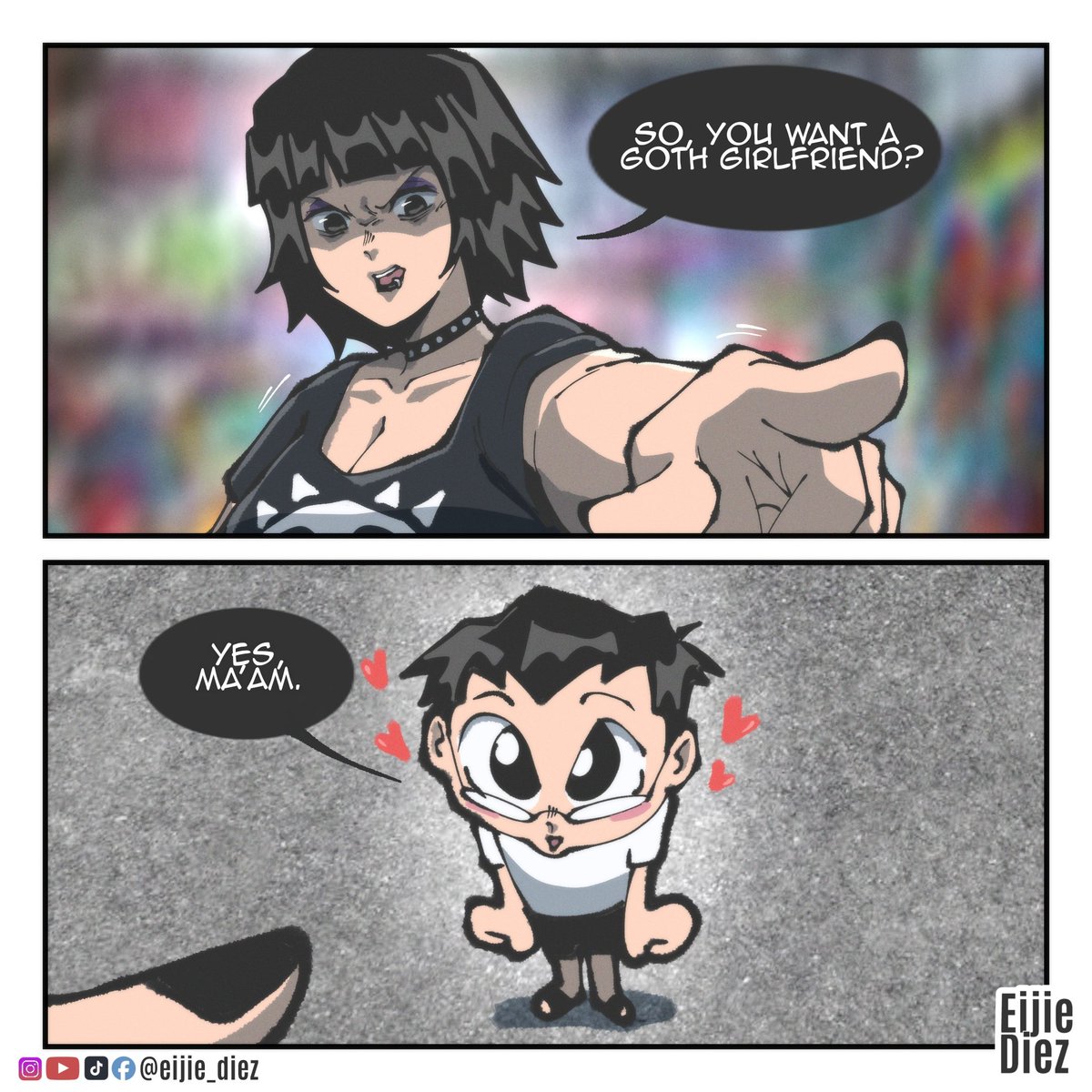 eijie_nutz's tweet image. Correct Madam 🗣️
#gothgirl #hotgoth #gothbaddie #gothic_girl