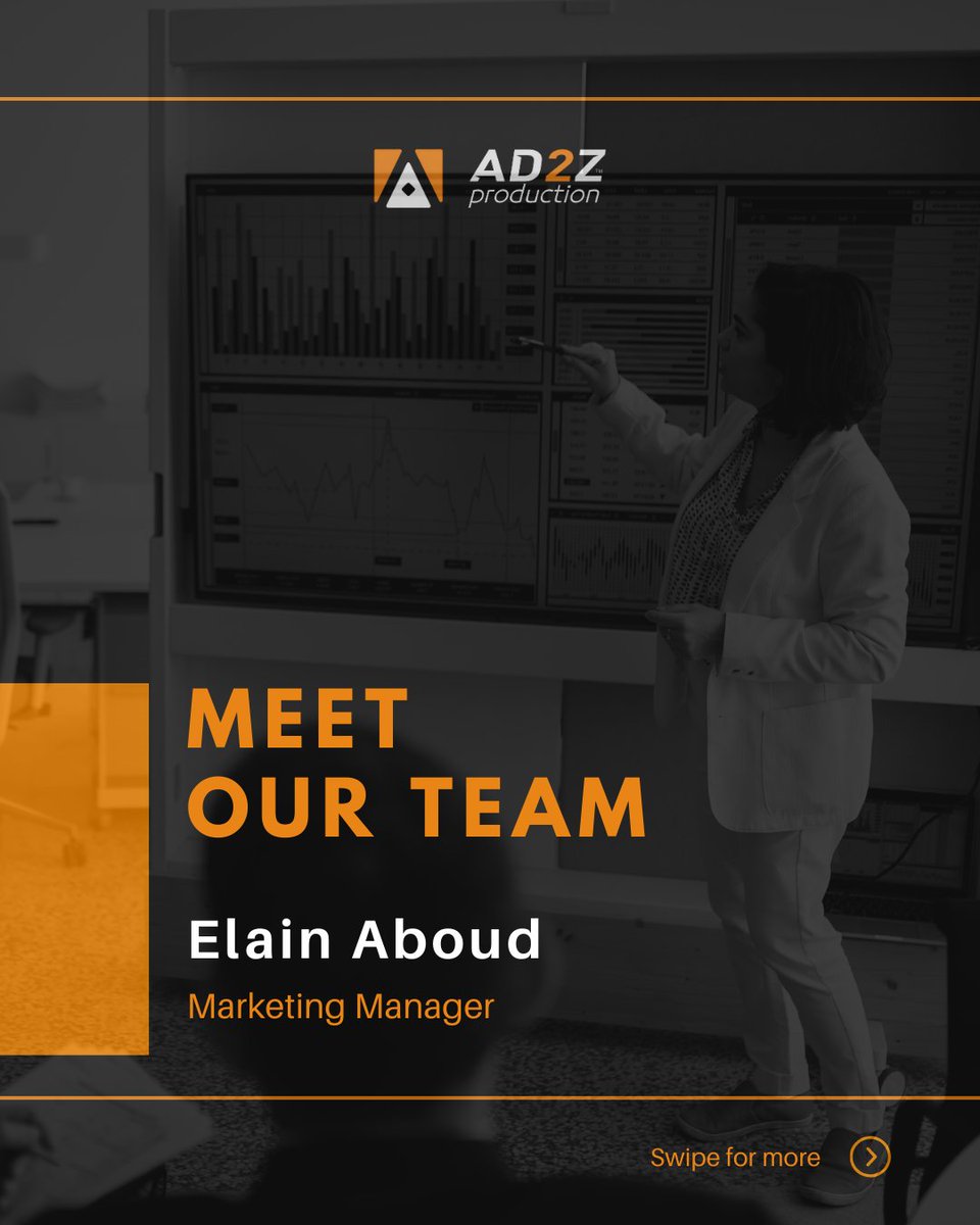 AD2Z_Media's tweet photo. Meet Elain Aboud, the creative force driving marketing at AD2Z Production! From strategy to storytelling, she’s elevating brands across the GCC.
#MeetTheTeam #MarketingExcellence #TeamAD2Z #WomenInMarketing https://t.co/scuV2kck49