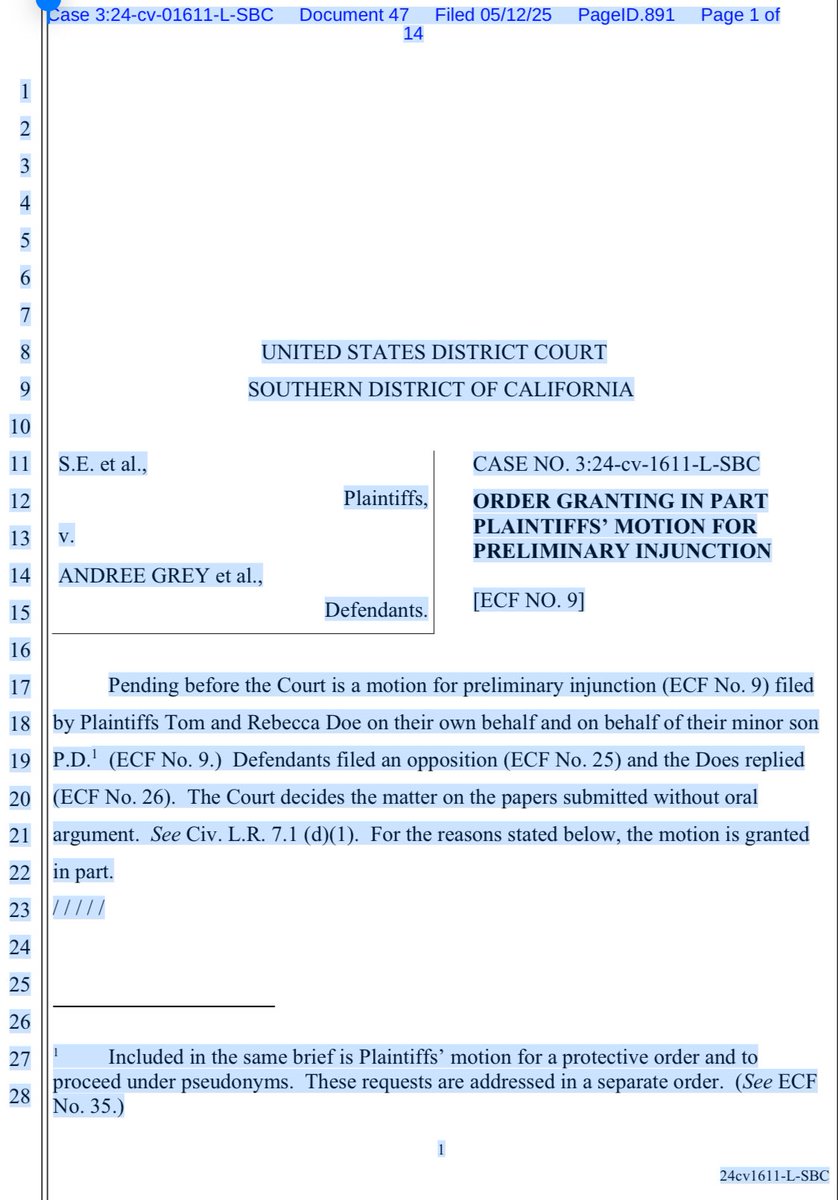 Amy Reichert (@amyforsandiego) on Twitter photo 🚨BREAKING: A federal judge in California has ruled that Encinitas Schools <a href="/eusdtweets/">Encinitas Union SD</a> MUST give parents the RIGHT to opt out of radical gender indoctrination activities.
It all started over a book called My Shadow Is Pink & teachers conspired to do a “coming out” exercise for 🚨BREAKING: A federal judge in California has ruled that Encinitas Schools <a href="/eusdtweets/">Encinitas Union SD</a> MUST give parents the RIGHT to opt out of radical gender indoctrination activities.
It all started over a book called My Shadow Is Pink & teachers conspired to do a “coming out” exercise for