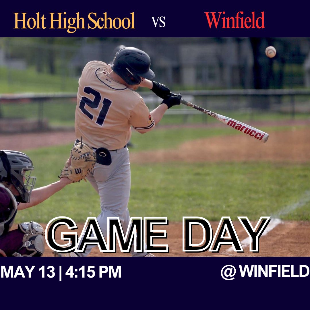 GAMEDAY: Holt bounces back with their final conference game vs Winfield on the road! 
🆚Winfield 
⌚️4:15pm
📍Winfield HS 

#WeAreHolt