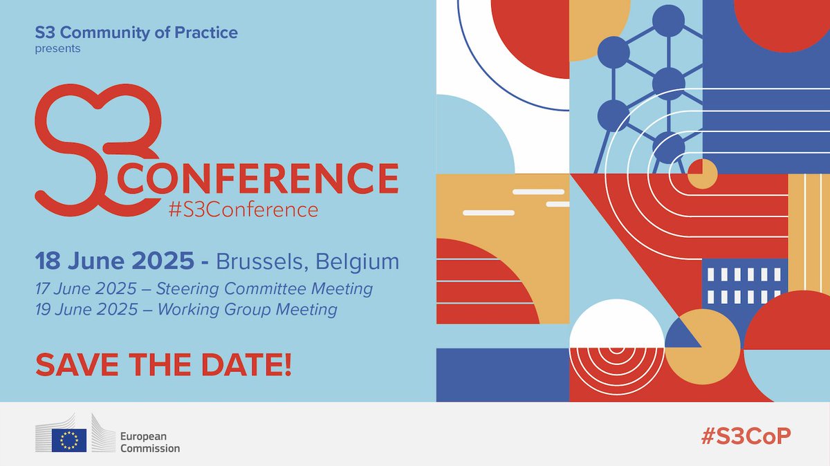 S3Cop_EU's tweet image. Have you registered yet? ⏰
Don’t miss your chance to be part of the #S3Conference 2025 - the key annual gathering for everyone working on #SmartSpecialisation in Europe 🇪🇺
📅 17–19 June |📍Maison du Bois, Brussels
🔗Save your seat by 16 May: tinyurl.com/4u2ttpxf