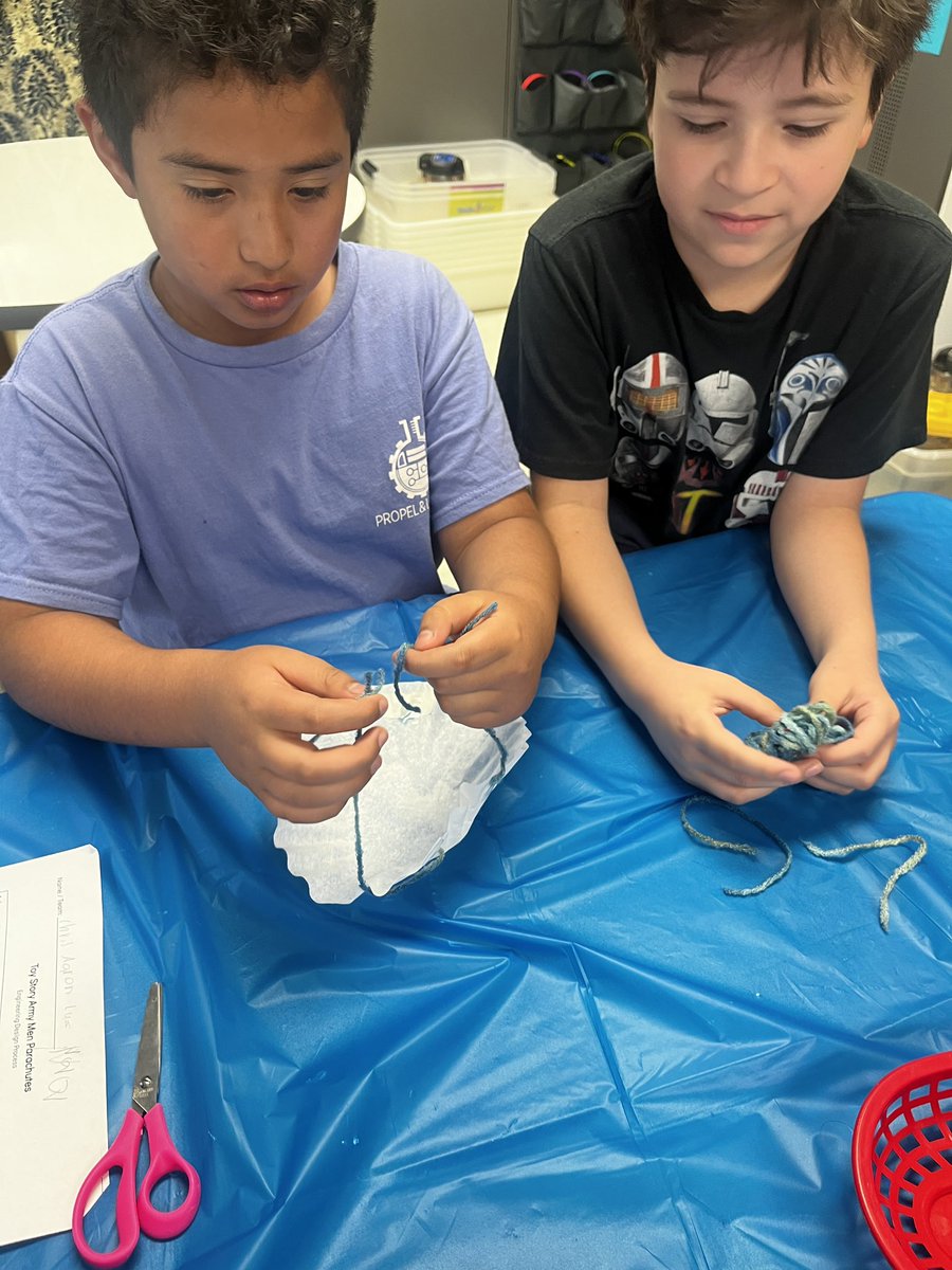 MsStiles_EDU's tweet image. It’s Toy Story week in the STEM Lab! Second graders are working on making their toys freeze in #CSFirst when Andy is coming! Fourth graders are designing parachutes!