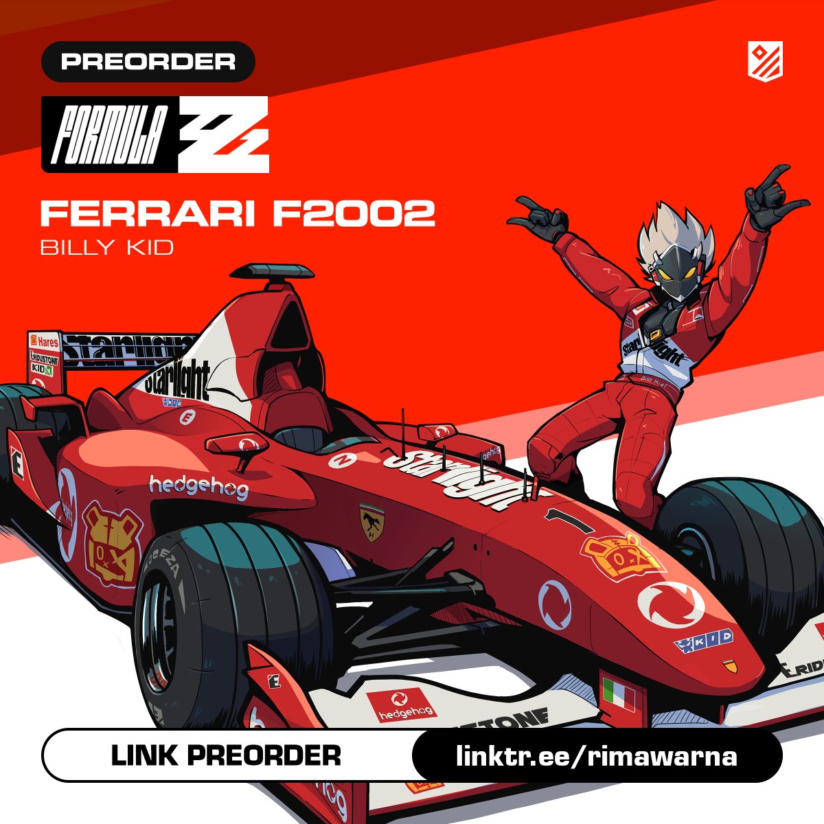 rimawarna's tweet image. Dulu, tiap kali nonton TV di hari Minggu heboh terus, apalagi kalau mobil ini yang menang! Yuk, kenalan sama Ferrari F2002 yang legendaris, digambar oleh @BlackboltLW dalam buku Formula Z!
#ComifuroXX #CFXX #ComifuroXXCatalogue #Comifuro20 #CF20 #Comifuro20Catalogue