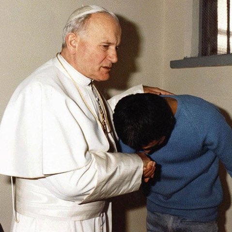 Pope John Paul II was shot on this day, May 13, in 1981, in St. Peter’s Square. In a powerful witness to the Gospel, he later forgave his would-be assassin, Mehmet Ali Ağca, even visiting him in prison to offer mercy and reconciliation.
