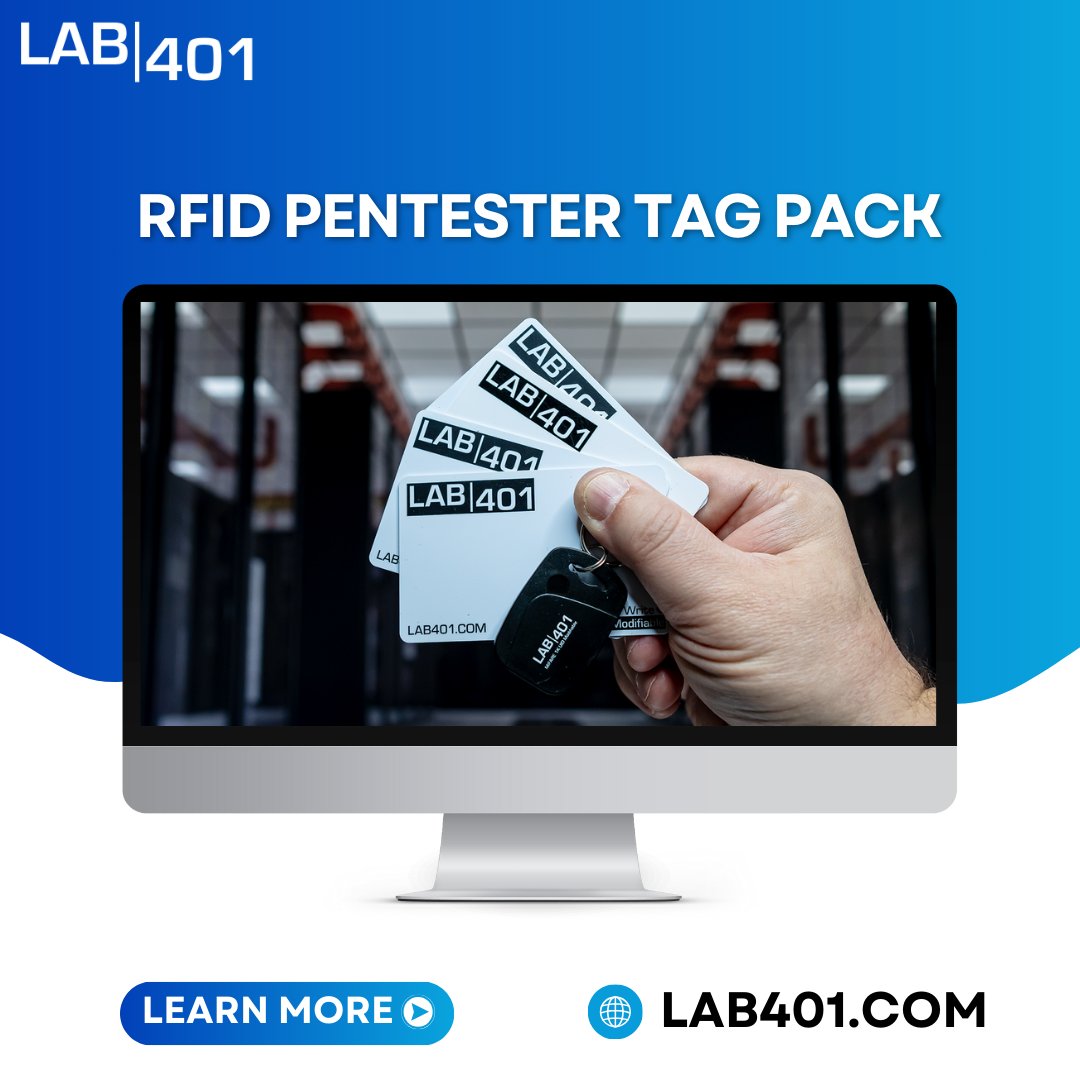 Lab_401's tweet image. 🎯 Need to test RFID vulnerabilities quickly? The Pentester Tag Pack has you covered with diverse tags for cloning and analysis. l.lab401.com/WEEFJ 
#rfidtool #rfid #clone #Keyfobs #pentesting #infosec #redteam #blueteam #hacking #LAB401
