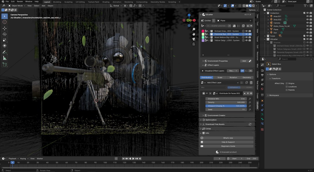 does anyone know what happened with my grass? im using gscatter in blender 4.1
#gscatter #b3d