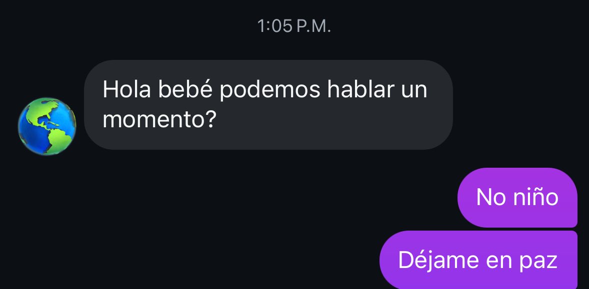 No soportó y me habló del perfil real