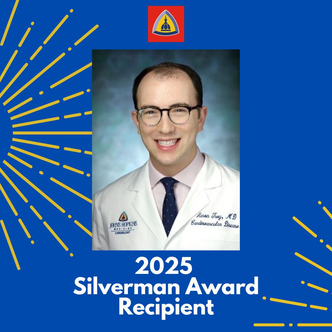 Johns Hopkins Cardiology (@hopkinsheart) on Twitter photo We would like to give a huge congratulations to <a href="/AaronTroyMD/">Aaron Troy, MD MPH</a> as the 2025 Silverman Award recipient! We look forward to his continued research on geriatric cardiovascular disease prevention and targeted interventions for geriatric populations. We would like to give a huge congratulations to <a href="/AaronTroyMD/">Aaron Troy, MD MPH</a> as the 2025 Silverman Award recipient! We look forward to his continued research on geriatric cardiovascular disease prevention and targeted interventions for geriatric populations.