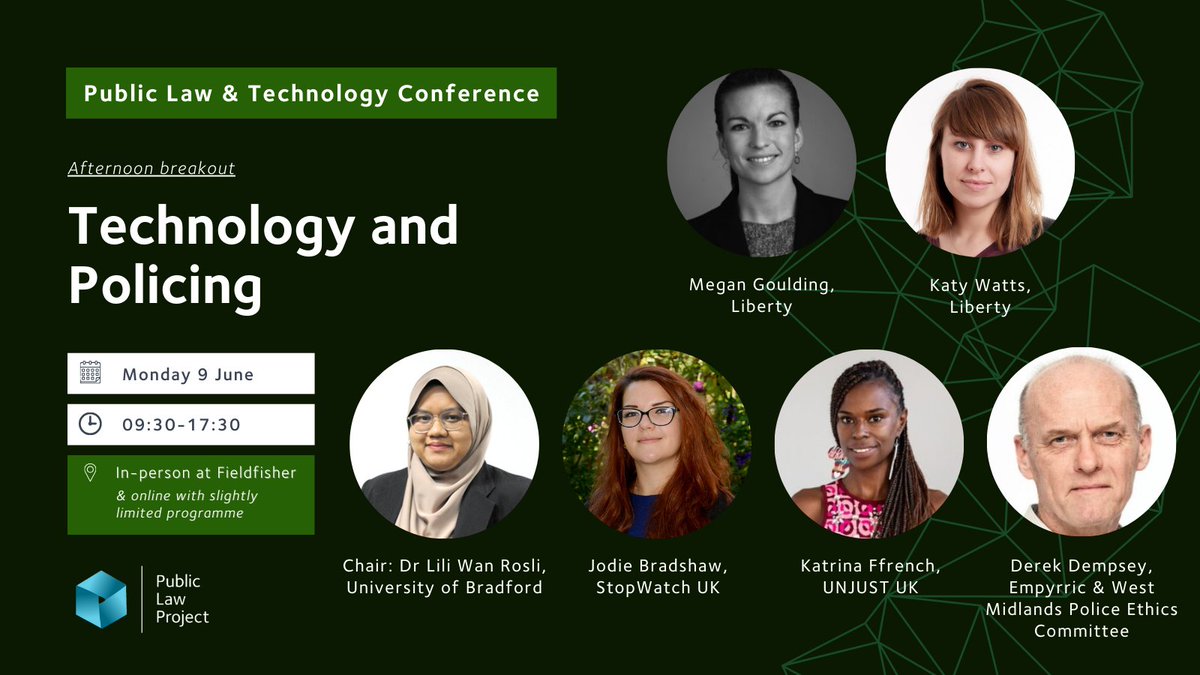 PLP's Public Law and Technology Conference

Afternoon breakout session:
▶️ Technology and policing

Secure your place now: lnkd.in/eYsW5ifJ