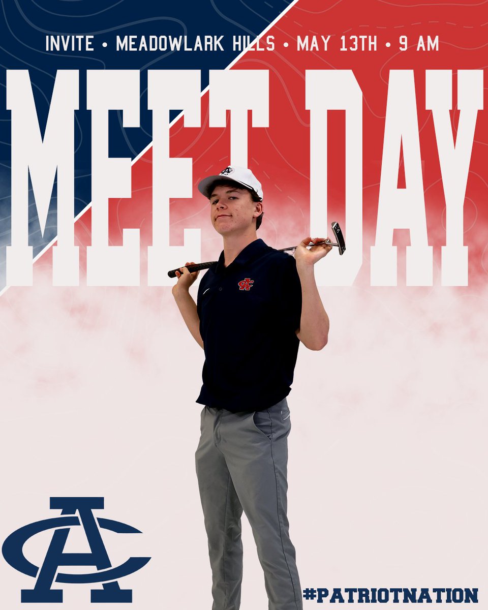 ⛳Golf Meet Day! ⛳

📍Meadowlark Hills Golf Course
📅 Tuesday, May 13
🕒 9:00 am
#PatriotNation

＊Graphic credit- Kiley Ayers, sophomore; edits- Traegan Wetzel, sophomore