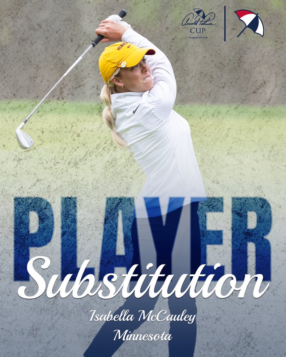 🚨Team USA Roster Change🚨

Isabella McCauley is stepping up and stepping in! The Minnesota golfer will join Team USA this June in South Carolina. 💪

#APCup
