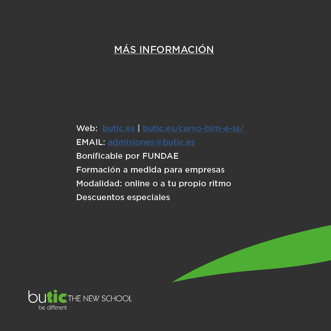 🚀 ¿Y si en solo 10 horas pudieras integrar #IA en tus flujos #BIM de forma práctica?

🎯 Aprende a:
✔ Automatizar tareas
✔ Hacer análisis predictivo
✔ Crear #dashboards con #Python, #Dynamo y #PowerPlatform
✔ Usar copilotos técnicos

+Info🖱 bit.ly/4dfu9W9