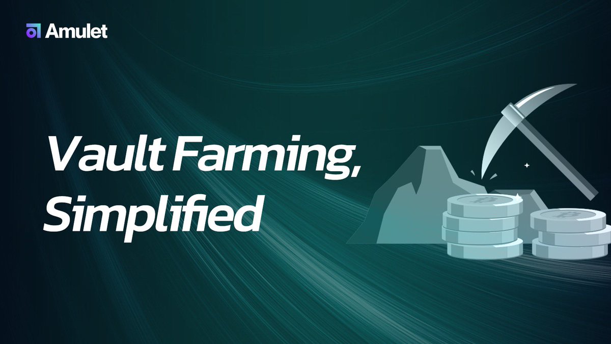 🔥 Vault Farming, Simplified
Why use Amulet Vaults?
 ✅ Aggregated yield strategies
 ✅ Lower tx costs per user
 ✅ 24/7 active protection on assets
 One vault, multiple benefits.
👉 Underwrite and earn returns: app.amulet.org/underwrite/get
