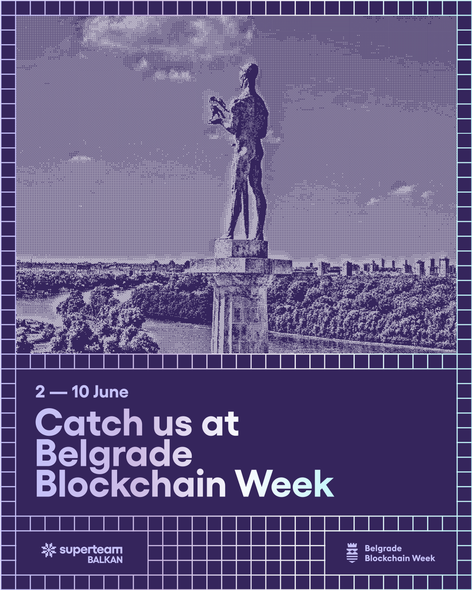 Superteam Balkan (@superteamblkn) on Twitter photo We're at <a href="/belgradebw/">Belgrade Blockchain Week</a> this year! 🇷🇸
Co-hosting two banger events:
🪩 June 4 – Solana Rave w/ <a href="/JupiterExchange/">Jupiter (🐱, 🐐)</a> & <a href="/BlockformerLLC/">Blockformer</a>
🦀 June 5 – <a href="/rust_summit/">Rust Summit</a> for all Rust & Web3 builders (ticket giveaway 👇)
All info via Linktree in our bio 🔗 We're at <a href="/belgradebw/">Belgrade Blockchain Week</a> this year! 🇷🇸
Co-hosting two banger events:
🪩 June 4 – Solana Rave w/ <a href="/JupiterExchange/">Jupiter (🐱, 🐐)</a> & <a href="/BlockformerLLC/">Blockformer</a>
🦀 June 5 – <a href="/rust_summit/">Rust Summit</a> for all Rust & Web3 builders (ticket giveaway 👇)
All info via Linktree in our bio 🔗