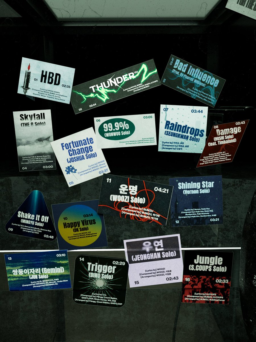 SEVENTEEN_BRA's tweet image. [OFICIAL] 13.05.25 MEU DEUS!! Saiu a tracklist do ‘Happy Burstday’ e TEMOS SOLO DE TODOS OS MEMBROS!