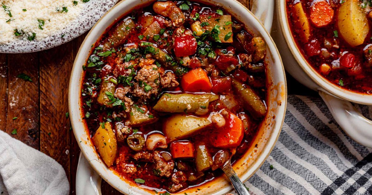 Rain in the forecast? Whip up some Cowboy Soup!

Made with ground beef, veggies, and bold flavor, hearty enough to warm up any stormy day.

Find this recipe and more at ohiobeef.org

#ComfortFood #RainyDayRecipe #OhioBeef #beef