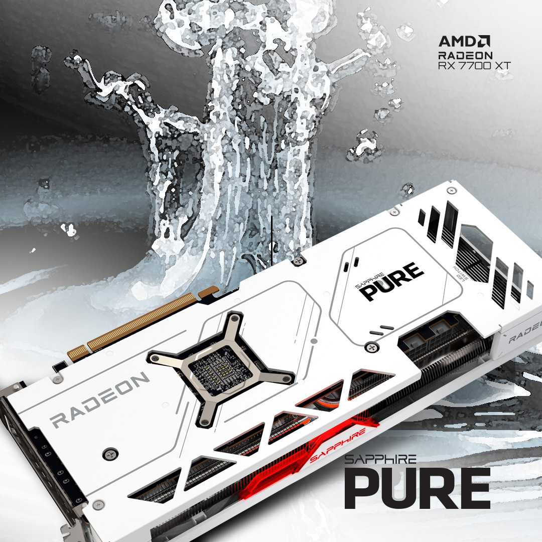 A frosty-white work of art with our SAPPHIRE PURE AMD Radeon RX 7700 XT – chasing frames at cool temps❄️
.
.
#GPU #graphicscard #AMD #Radeon #gaming #hardware