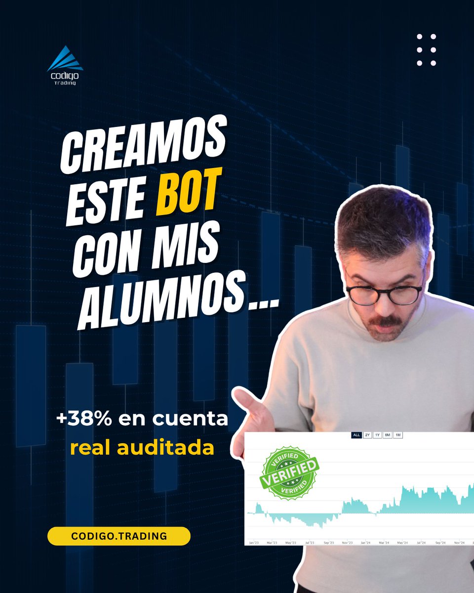 CodigoTrading's tweet image. 🚀 Creamos este bot con mis alumnos… y esto fue lo que pasó

Comenta &quot;BOT&quot; y te enviamos toda la info

⚠️ Advertencia: El trading conlleva alto riesgo de pérdida de capital. La información es solo informativa.

#tradingautomatizado #botdetrading #inteligenciaartificial #ChatGPT