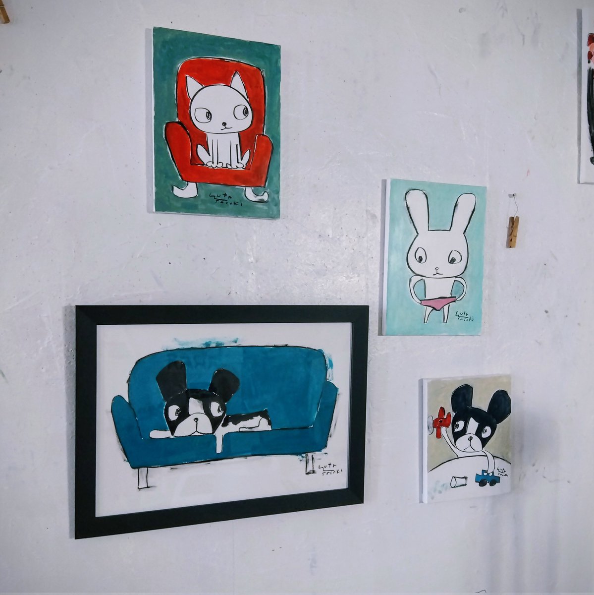 佐々木勇太　絵　32×42サイズ　原画 佐々木勇太 絵 32×42サイズ 原画 doghouse gallery