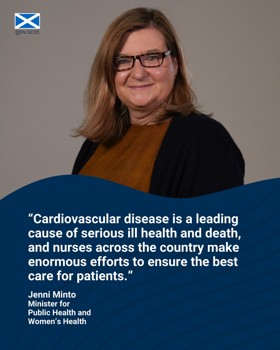 Cardiology nurses will be supported through The National Specialist Nursing In Cardiology Framework to develop advanced skills, qualifications and clinical experience to enable them to treat a wider range of patients and heart conditions. 

More - gov.scot/news/improving…