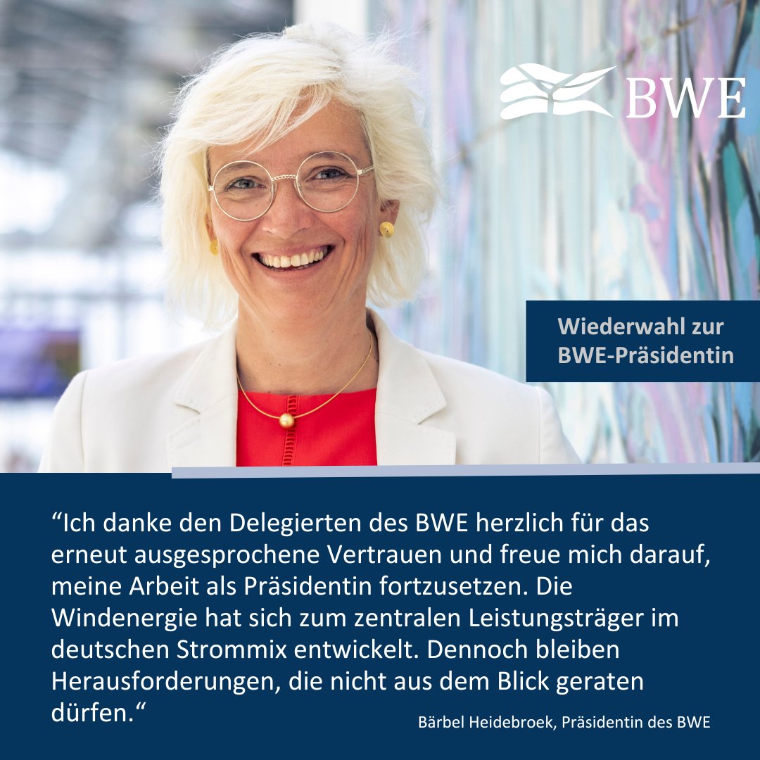 Mit 98,2% der Stimmen wurde Bärbel Heidebroek gerade  in der BWE-Delegiertenversammlung zur Präsidentin wiedergewählt. Sie  führt damit das Amt, das sie seit 2023 innehat, auf die nächsten zwei  Jahre weiter.

Herzlichen Glückwunsch für das super Ergebnis, liebe Bärbel! 🥳