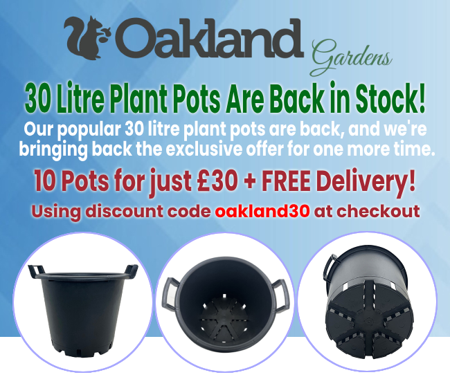 It's back! This is a fantastic, not to be missed offer from Oakland Gardens Ltd! They will go fast, so hurry!

oaklandgardens.co.uk/30-litre-plant…

#win #gardenoffers #plantpots