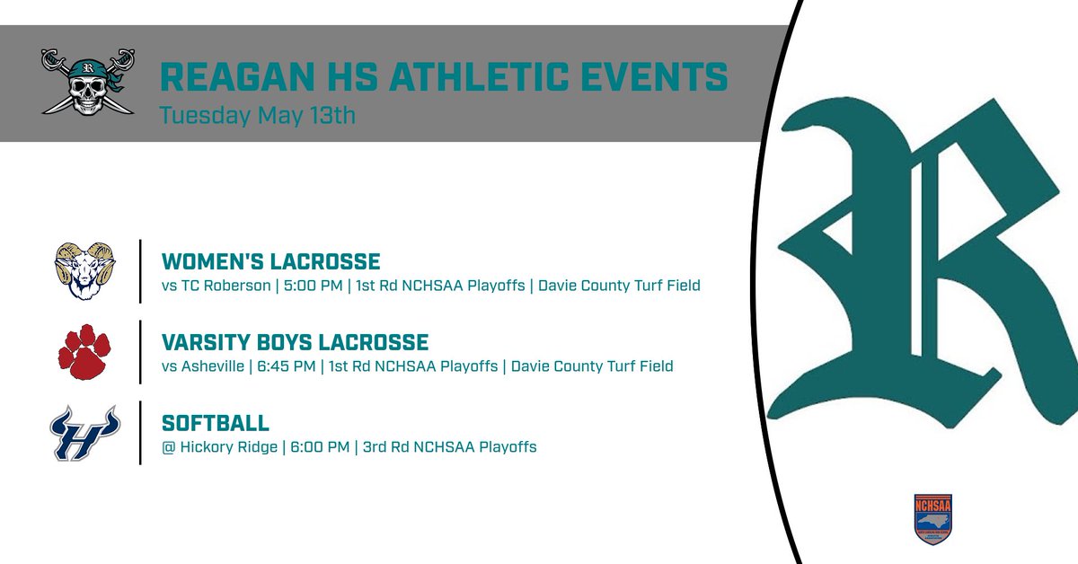 Lacrosse will play at the Davie County Turf Field. Address is 151 Southwood Drive, Mocksville
Tickets will be GoFan only. NO CASH option.