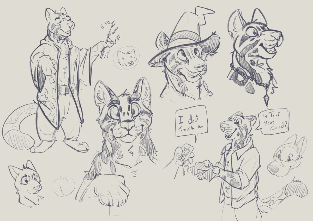 I have this Ocelot character for a DnD campaign, He is a mage apprentice, with 0 in perception, he doesn't know he uses wildmagic, he thinks his magic is just bad and needs to practice more, making a mess everywhere, he gets lost really easy and its looking for his lost master