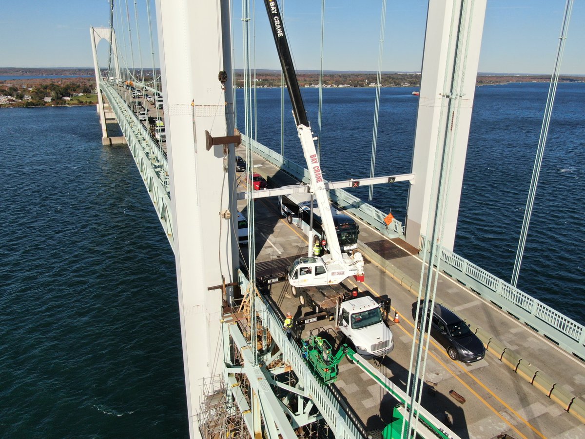 RITBA (@riezpass) on Twitter photo #RITBA Compression Link Replacement on the Newport Pell Bridge. United for Infrastructure Week 2025 #InfrastructureWeek <a href="/United4Infra/">United For Infrastructure</a> #NPBridge #RITBA Compression Link Replacement on the Newport Pell Bridge. United for Infrastructure Week 2025 #InfrastructureWeek <a href="/United4Infra/">United For Infrastructure</a> #NPBridge