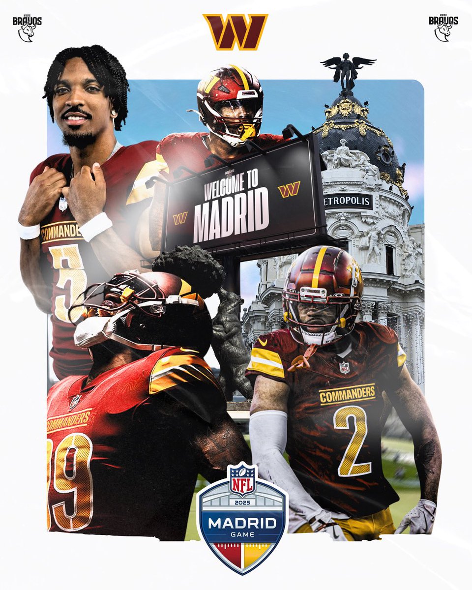 Madrid Bravos (@madridbravos) on Twitter photo Welcome to Madrid🤘🇪🇸
¡Es oficial! <a href="/Commanders/">Washington Commanders</a> y <a href="/MiamiDolphins/">Miami Dolphins</a> se enfrentarán en el primer partido de NFL en España. Welcome to Madrid🤘🇪🇸
¡Es oficial! <a href="/Commanders/">Washington Commanders</a> y <a href="/MiamiDolphins/">Miami Dolphins</a> se enfrentarán en el primer partido de NFL en España.