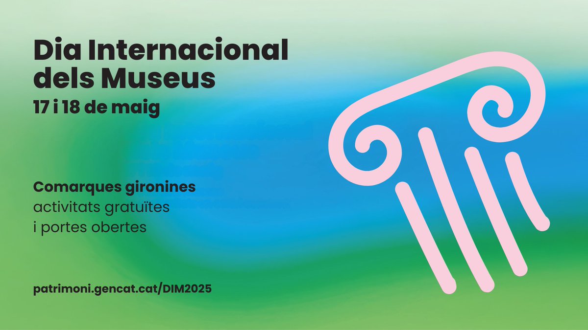 🏛️Aquest cap de setmana els museus organitzen un gran ventall de propostes gratuïtes i portes obertes per celebrar el Dia Internacional dels Museus #DIM2025!

👀Descobreix l'agenda d'activitats dels museus de comarques de Girona a: gen.cat/4dyVCCJ

En destaquem algunes!👇