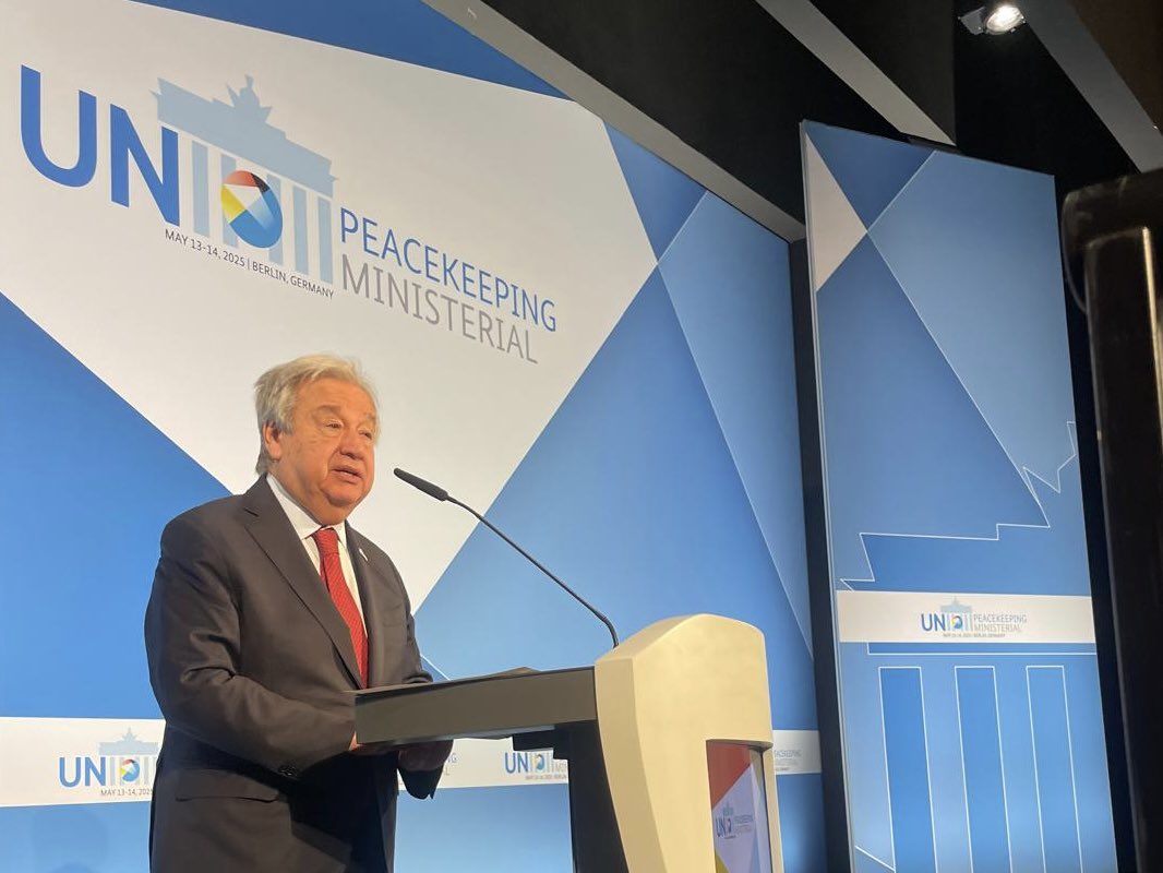 António Guterres (@antonioguterres) on Twitter photo The <a href="/UN/">United Nations</a> was founded 80 years ago on the conviction that peace is possible if we work as one united human family.
Now more than ever, the world needs the United Nations.
And the UN needs <a href="/UNPeacekeeping/">UN Peacekeeping</a> that is fully equipped for today’s realities & tomorrow’s challenges. The <a href="/UN/">United Nations</a> was founded 80 years ago on the conviction that peace is possible if we work as one united human family.
Now more than ever, the world needs the United Nations.
And the UN needs <a href="/UNPeacekeeping/">UN Peacekeeping</a> that is fully equipped for today’s realities & tomorrow’s challenges.