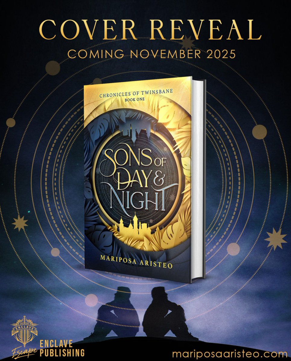 Happy Cover Reveal Day!! Check out this stunning cover for Sons of Day and Night, the first book in the Chronicles of Twinsbane by Mariposa Aristeo!

Not even death can tell them apart…

enclavepublishingstore.com/sons-of-day-an…