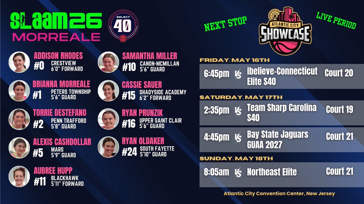 Slaam26morreale (@slaam26morreale) on Twitter photo SlaamMorreale Schedule for The Atlantic City Showcase come take a look at our team!@bri_morreale <a href="/ryan_oldaker/">Ryan Oldaker</a> <a href="/samamiller42/">Sam Miller</a> <a href="/Addisonrhodes26/">Addison Rhodes</a> <a href="/DestefanoTorrie/">Torrie DeStefano</a> <a href="/AubreeHupp/">Aubree Hupp</a> <a href="/Cassie_Sauer15/">Cassie Sauer</a> <a href="/ryan_prunzy16/">Ryan Prunzik</a> <a href="/Cashdollar5_/">Alexis Cashdollar</a> SlaamMorreale Schedule for The Atlantic City Showcase come take a look at our team!@bri_morreale <a href="/ryan_oldaker/">Ryan Oldaker</a> <a href="/samamiller42/">Sam Miller</a> <a href="/Addisonrhodes26/">Addison Rhodes</a> <a href="/DestefanoTorrie/">Torrie DeStefano</a> <a href="/AubreeHupp/">Aubree Hupp</a> <a href="/Cassie_Sauer15/">Cassie Sauer</a> <a href="/ryan_prunzy16/">Ryan Prunzik</a> <a href="/Cashdollar5_/">Alexis Cashdollar</a>