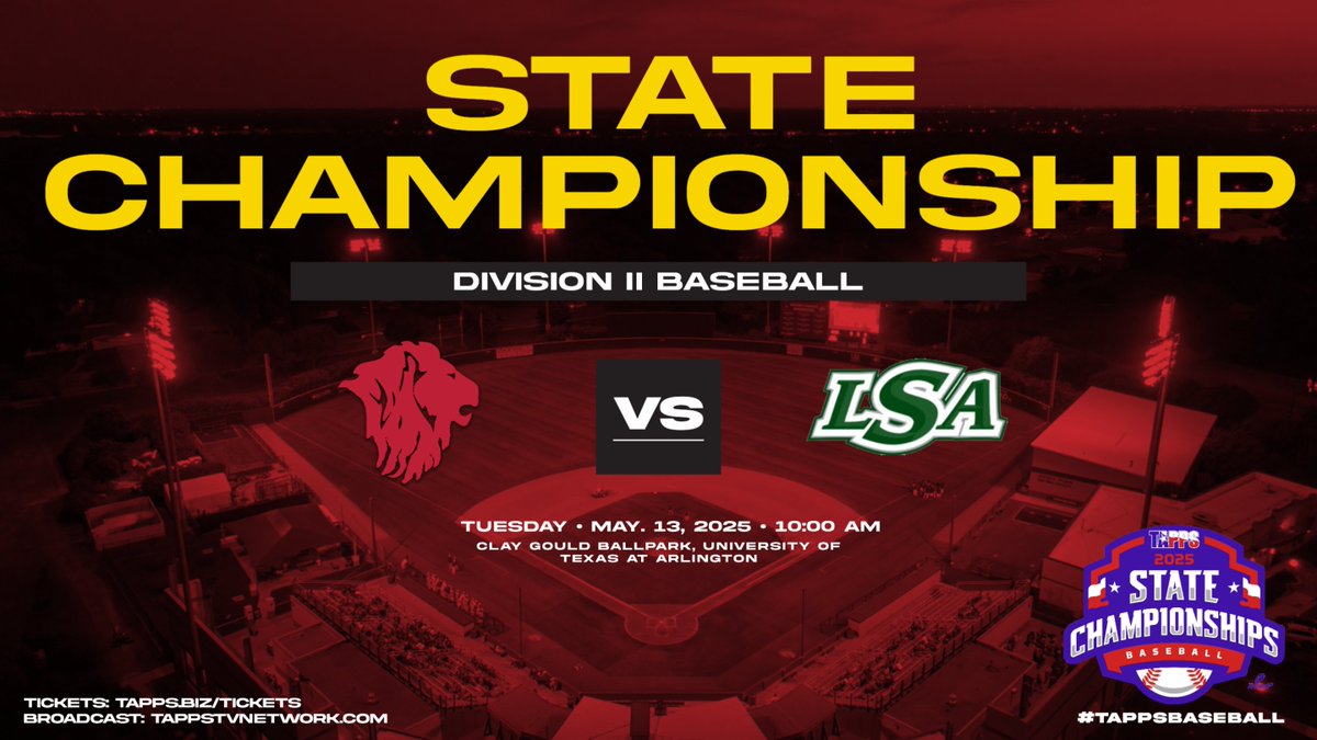 It’s the FINAL DAY of #TAPPSbaseball Join us in Arlington, catch the TAPPS TV broadcast or listen for free on TAPPS RADIO! linktr.ee/tappsbiz