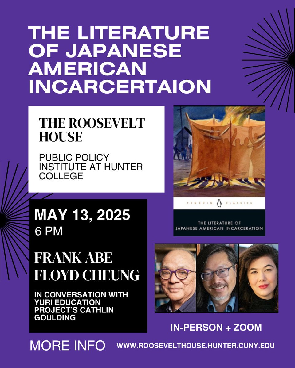 YURI Education Project (@yuri_education) on Twitter photo Tonight, YURI is proud to be in conversation with our dear friend <a href="/WeHerebyRefuse/">WE HEREBY REFUSE: a graphic novel</a> <a href="/FrankAbe/">Frank Abe</a> and his co-editor Floyd Cheung as they present their new <a href="/PenguinBooks/">Penguin Books</a> anthology, THE LITERATURE OF JAPANESE AMERICAN INCARCERATION. Tonight, YURI is proud to be in conversation with our dear friend <a href="/WeHerebyRefuse/">WE HEREBY REFUSE: a graphic novel</a> <a href="/FrankAbe/">Frank Abe</a> and his co-editor Floyd Cheung as they present their new <a href="/PenguinBooks/">Penguin Books</a> anthology, THE LITERATURE OF JAPANESE AMERICAN INCARCERATION.
