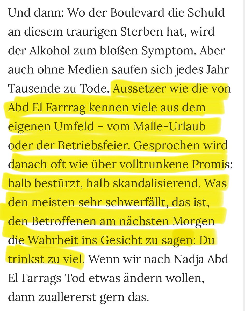 Daniel Benedict (@_danielbenedict) on Twitter photo Sind die Medien schuld am Tod von #NadjaAbdelFarrag ? Das schreibt - ausgerechnet - <a href="/dcremer_/">Daniel Cremer</a> in der <a href="/berlinerzeitung/">Berliner Zeitung</a> . Ich finde, die Argumentation zu entmündigend. Und über den Alkohol muss man dann gar nicht mehr nachdenken. Wie bequem. <a href="/noz_de/">NOZ</a> noz.de/deutschland-we… Sind die Medien schuld am Tod von #NadjaAbdelFarrag ? Das schreibt - ausgerechnet - <a href="/dcremer_/">Daniel Cremer</a> in der <a href="/berlinerzeitung/">Berliner Zeitung</a> . Ich finde, die Argumentation zu entmündigend. Und über den Alkohol muss man dann gar nicht mehr nachdenken. Wie bequem. <a href="/noz_de/">NOZ</a> noz.de/deutschland-we…