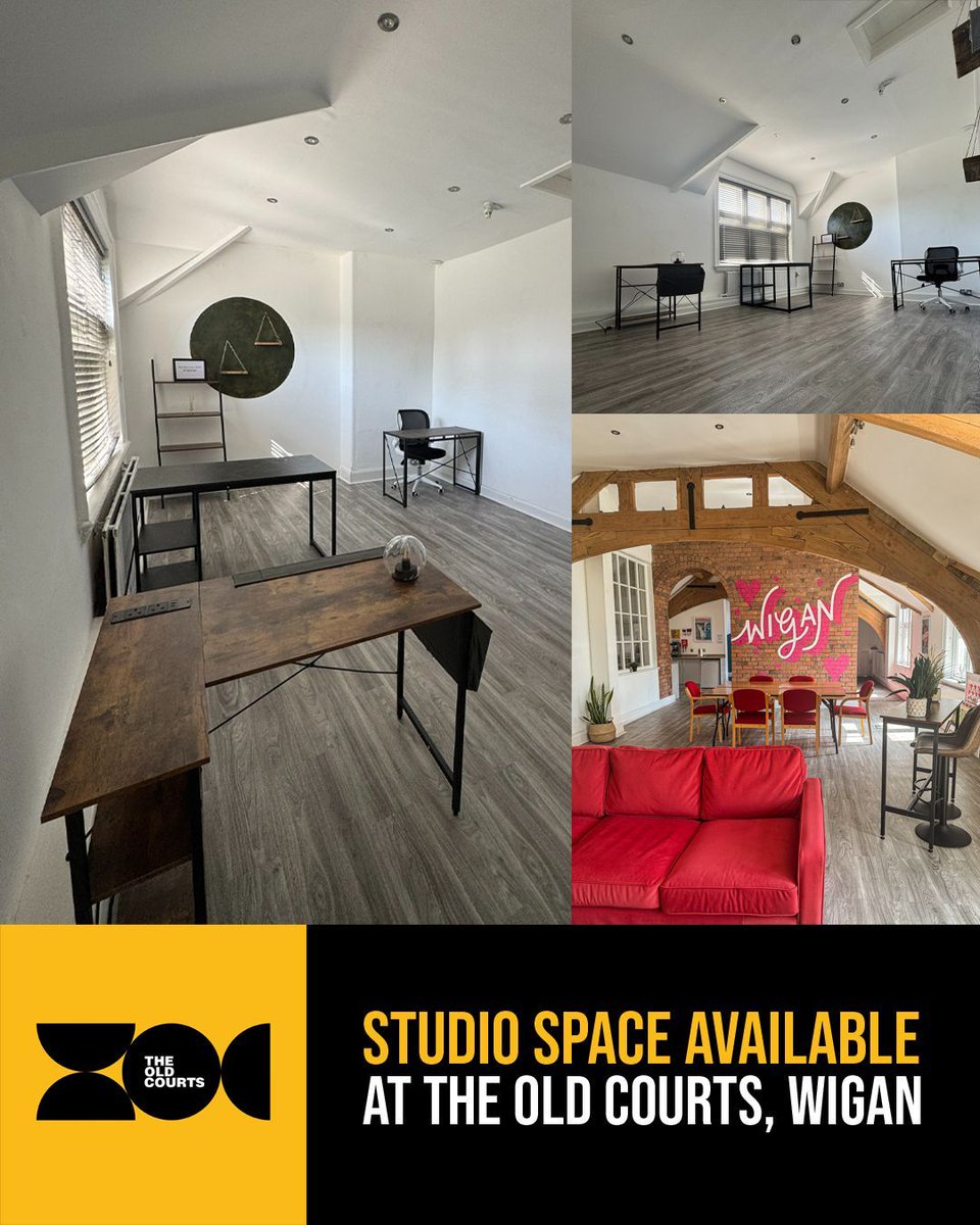 Wigan and Leigh Community Charity (@wiganandleighcc) on Twitter photo We’ve got one last studio available at The Old Courts, Wigan, and we’d love to see it go to someone doing creative or community-based work.
📸 Check out images of the space here:
facebook.com/photo?fbid=110…
For more info please contact Jo Dyer - joanned@theoldcourts.com We’ve got one last studio available at The Old Courts, Wigan, and we’d love to see it go to someone doing creative or community-based work.
📸 Check out images of the space here:
facebook.com/photo?fbid=110…
For more info please contact Jo Dyer - joanned@theoldcourts.com