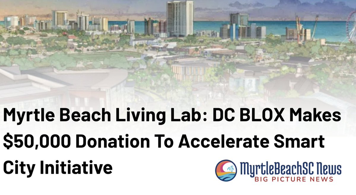 DC BLOX is deeply committed to positively impacting the communities we serve. As such, we are happy to support the Myrtle Beach Smart City Initiative - funding provides local schools resources to establish digital literacy into the curriculum. Read more: myrtlebeachsc.com/myrtle-beach-l…
