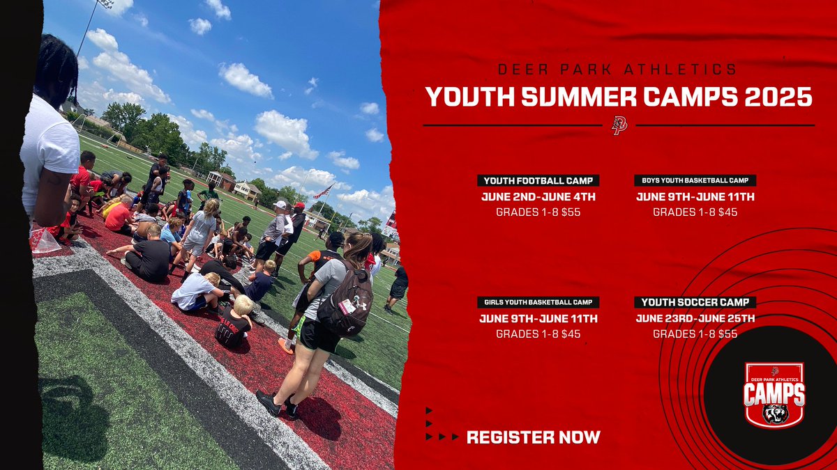 Join us this summer for our Youth Camps! 

Link to register: events.hometownticketing.com/boxoffice/deer…