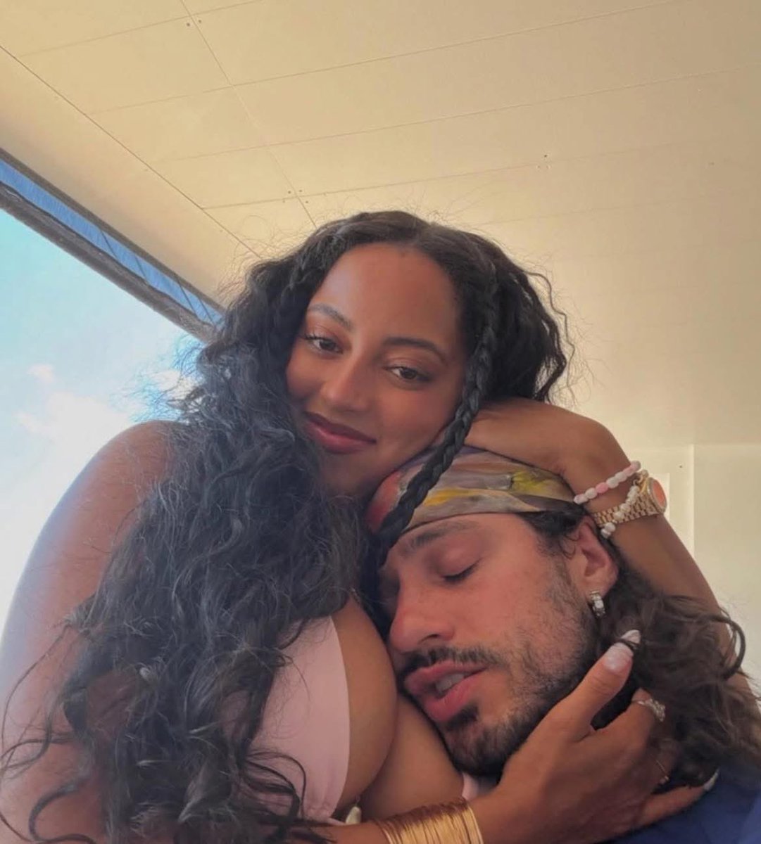 Me with the man that be acting all tough in public but when it comes to me he’s a big baby!🤍😌💍