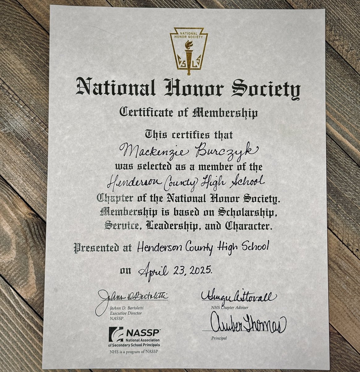I was honored to be accepted into the National Honor Society. We had a game the night of the ceremony so they inducted me in a small ceremony with another student athlete during school. #StudentAthlete