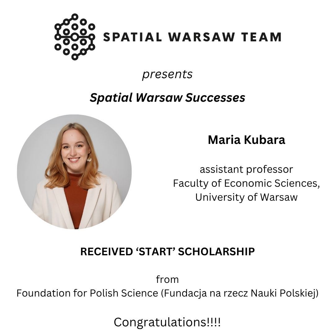 SpatialWarsaw (@spatialwarsaw) on Twitter photo #spatialwarsawsuccess time!
<a href="/KubaraMaria/">Maria Kubara</a> received START scholarship from <a href="/FNP_org_pl/">FNP Foundation for Polish Science</a> - a scholarship awarded for outstanding researchers under 30, for a year.
Congratulations, Maria, well done! #spatialwarsawsuccess time!
<a href="/KubaraMaria/">Maria Kubara</a> received START scholarship from <a href="/FNP_org_pl/">FNP Foundation for Polish Science</a> - a scholarship awarded for outstanding researchers under 30, for a year.
Congratulations, Maria, well done!