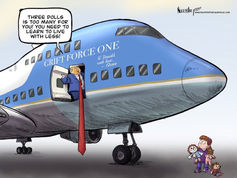 🚨 🚨 

“Grift Force One”

- by <a href="/knecessary/">Kevin Necessary</a>