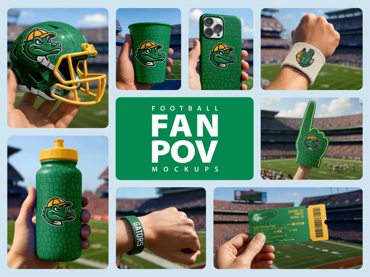 New Football Fan POV mockup pack is now out! 11 Mockups + layout view! more info here sportstemplates.net/product/footba…
