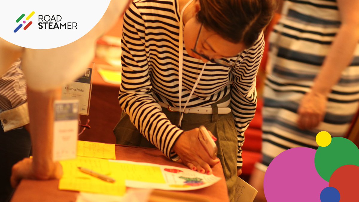 OStogether's tweet image. At #ETE2025 in Cyprus, Road-STEAMer hosted a workshop on exploring how to co-create sustainable #STEAM learning.
Led by @StephCher1 (@Ecsite), participants engaged with quality STEAM criteria & shared real-world practices.
๐ road-steamer.eu/stay-informed/
#OpenSchooling #HorizonEU