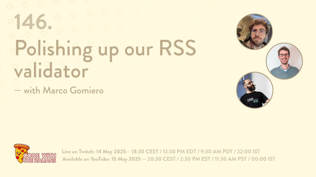 They said “make it work, then make it pretty.”
Well, it’s time to make it pretty(ish). 🧼
Join us with Marco Gomiero as we polish the validator