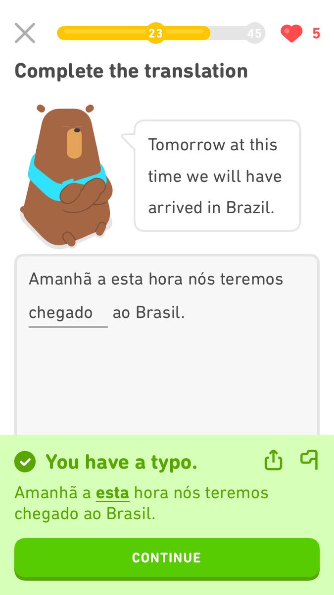 gaby_steph's tweet photo. Ummm ⁦@duolingo⁩ y’all hiring? I can help with these bug fixes 😇 https://t.co/0A3Mg0osYB